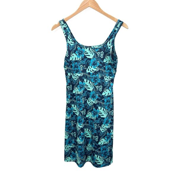 Columbia Sundress Size S Blue Floral Freezer III UV Protection Tropical Beach - Picture 4 of 11